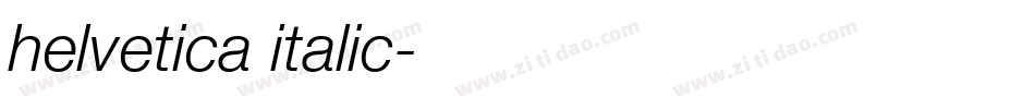 helvetica italic字体转换